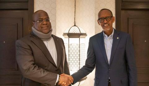 Tête-à-tête entre le président Tshisekedi et Paul Kagame